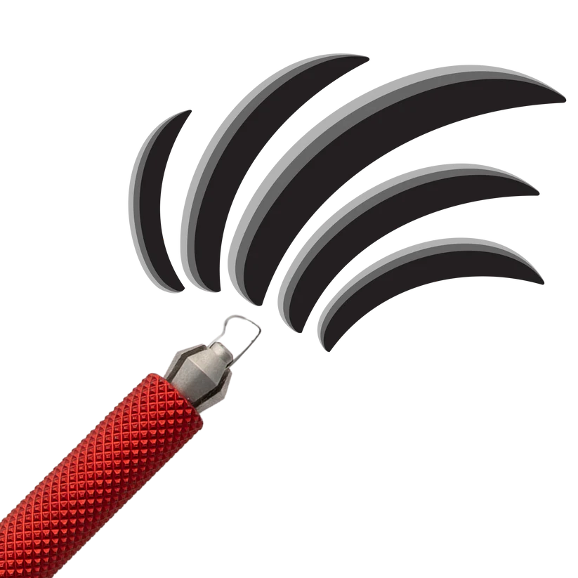 Dragonfly Tool, Universal Handle with Medium P Shape Blade